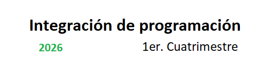 Integración de Programación 1C 2026